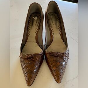 Bottega Veneta Leather Pointed Toe Pumps